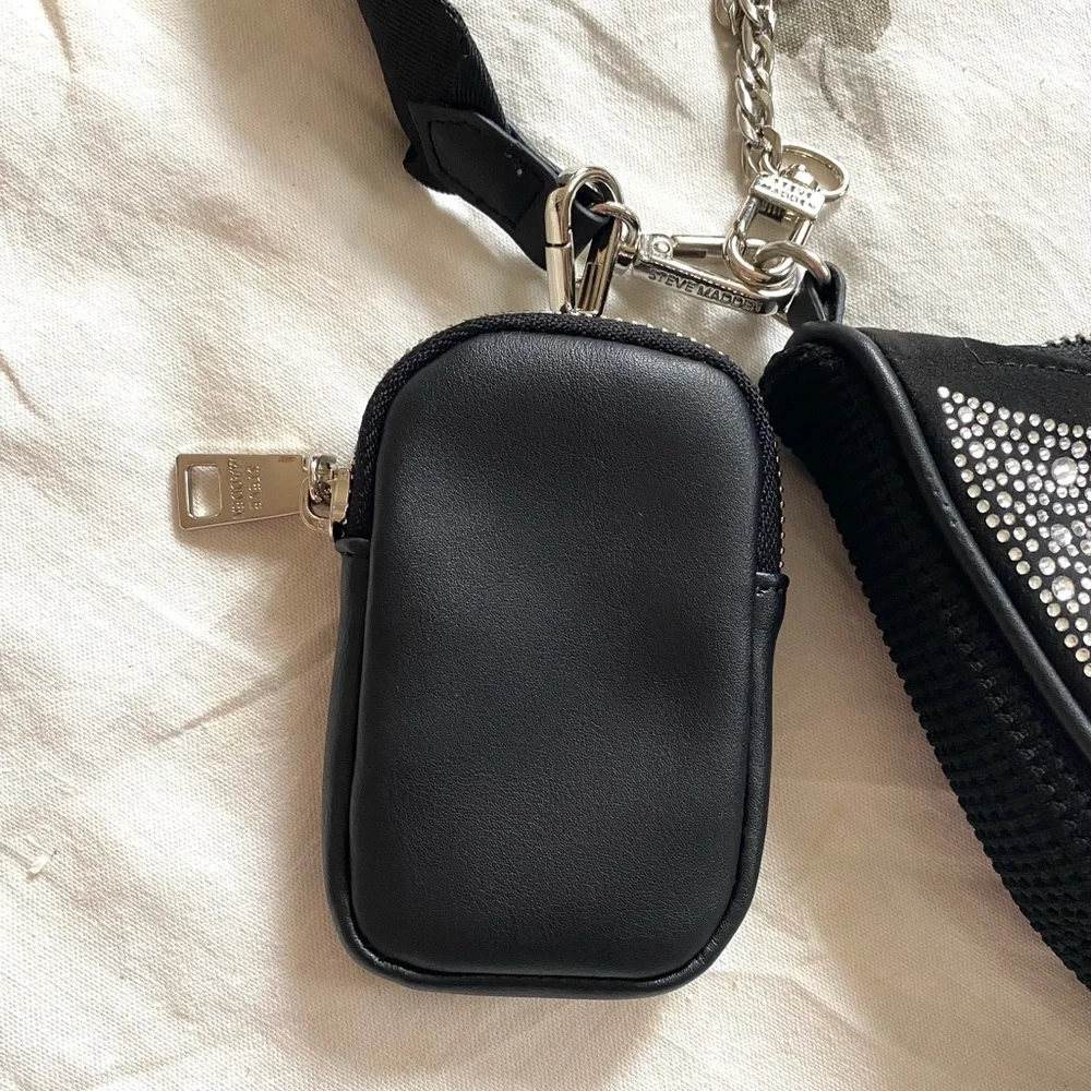 Steve Madden Rhinestone Bag with Adjustable Strap and Chain Strap π€π€ - Picture 8 of 11